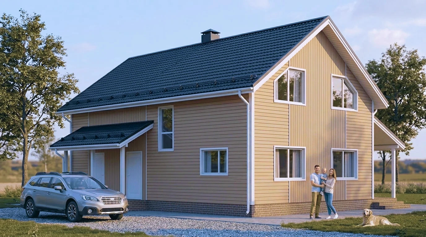 Проект каркасного дома 144 м²
