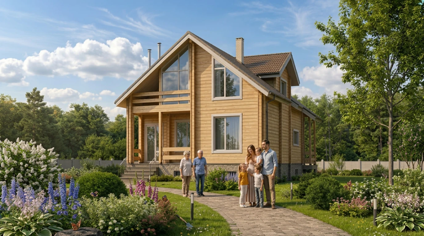 Проект дома из бруса 160 м²
