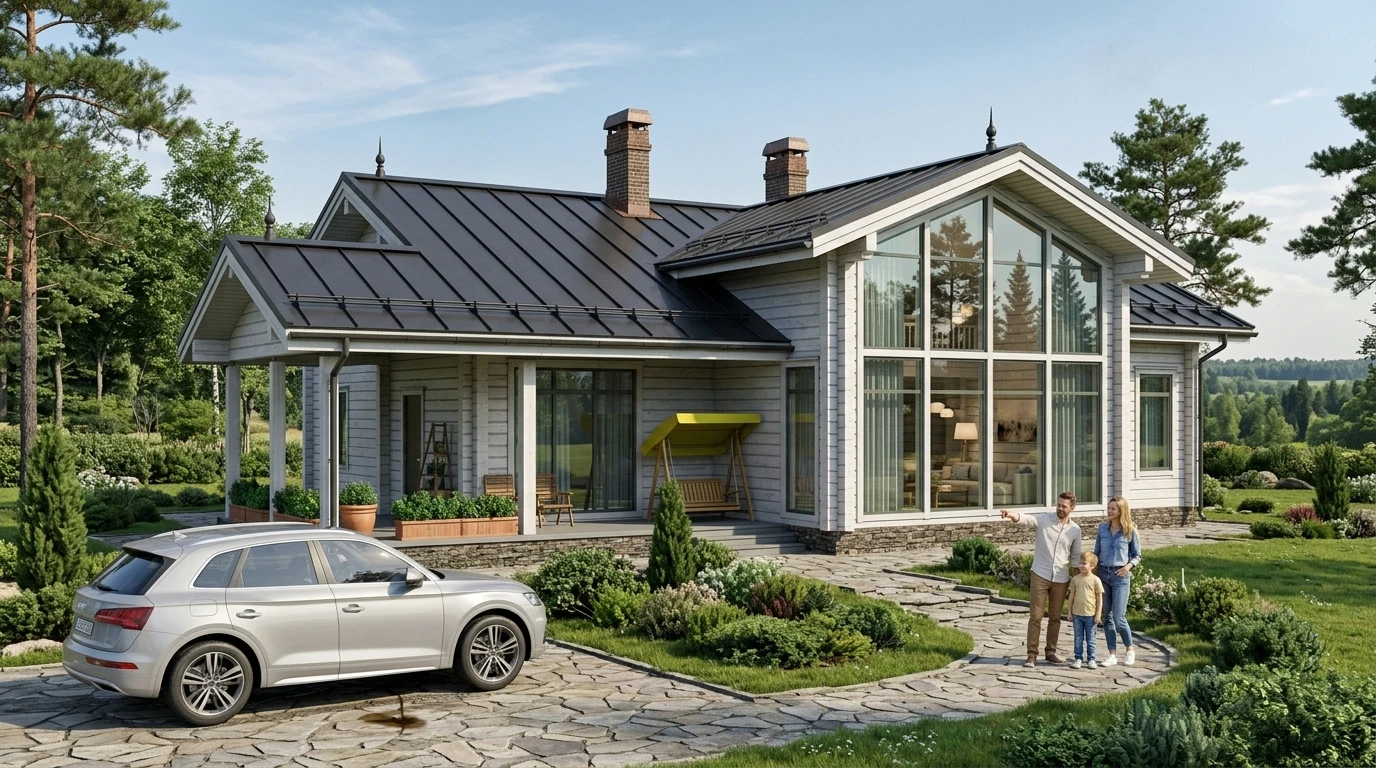 Проект дома из бруса 174 м²