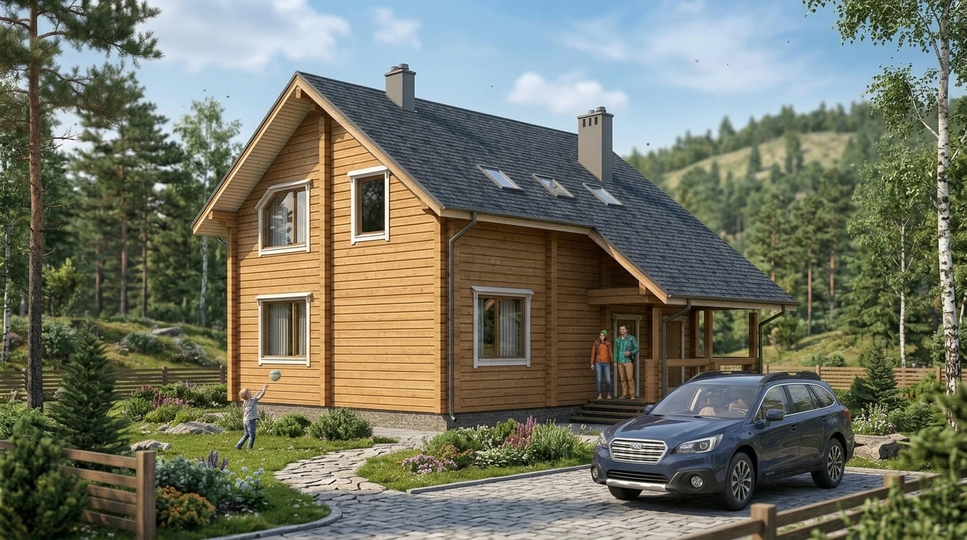 Проект дома из бруса 185 м²
