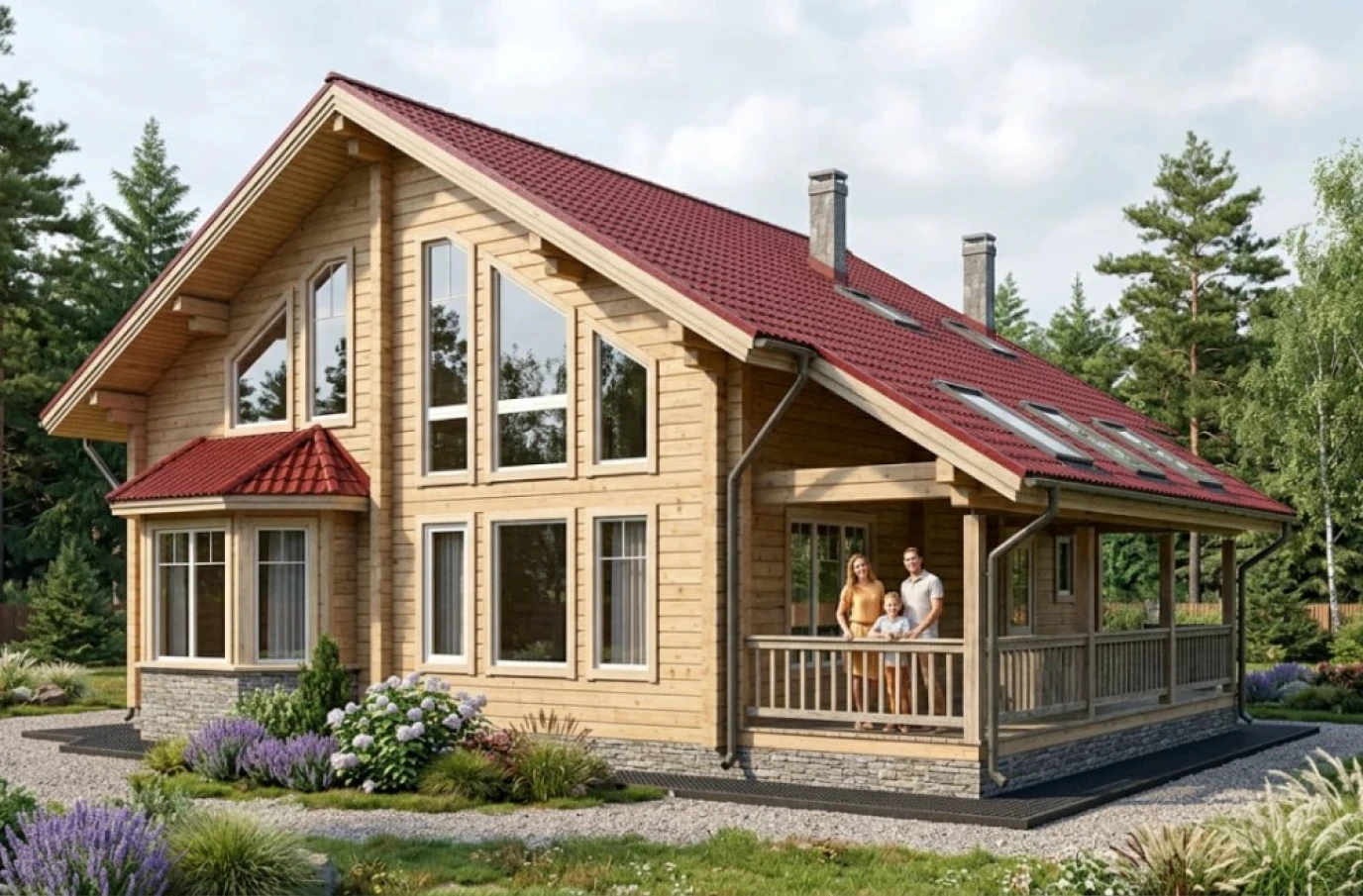 Проект дома из бруса 219 м²