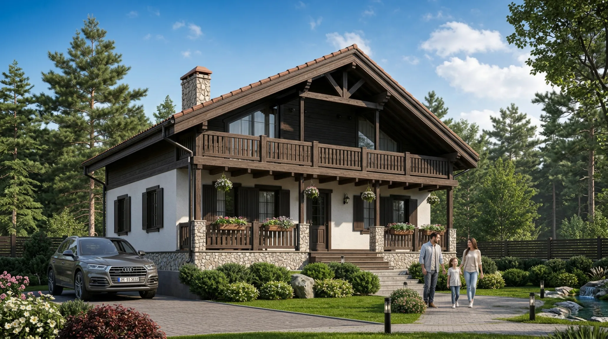 Проект дома из бруса 150 м²