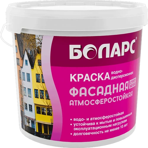 Краска водно-дисперсионная фасадная атмосферостойкая 3 кг