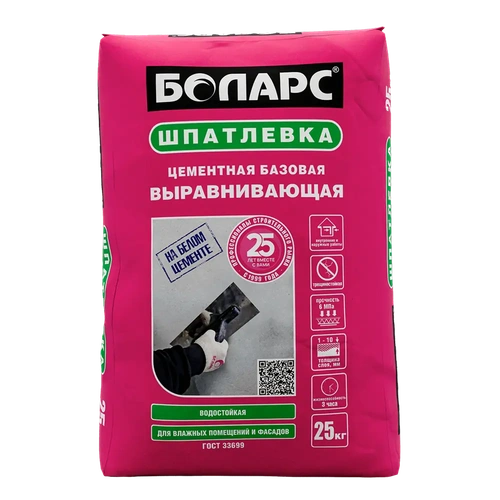 Шпатлевка цементная Выравнивающая 25 кг