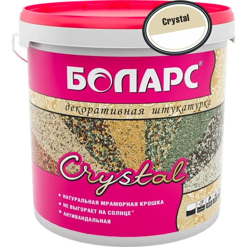Декоративная штукатурка Crystal 15 кг акриловый
