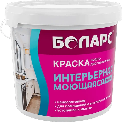 Краска водно-дисперсионная интерьерная моющаяся 3 кг
